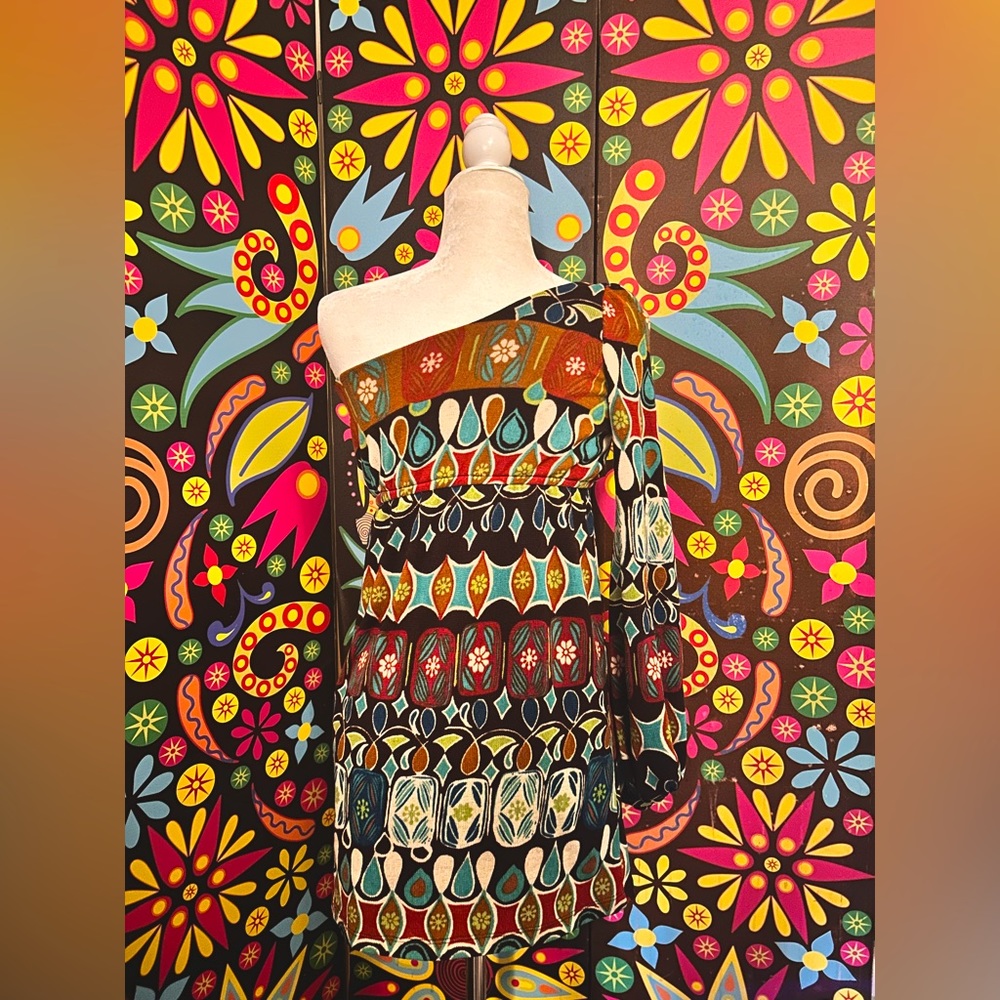 Judith March One shoulder hippie dress